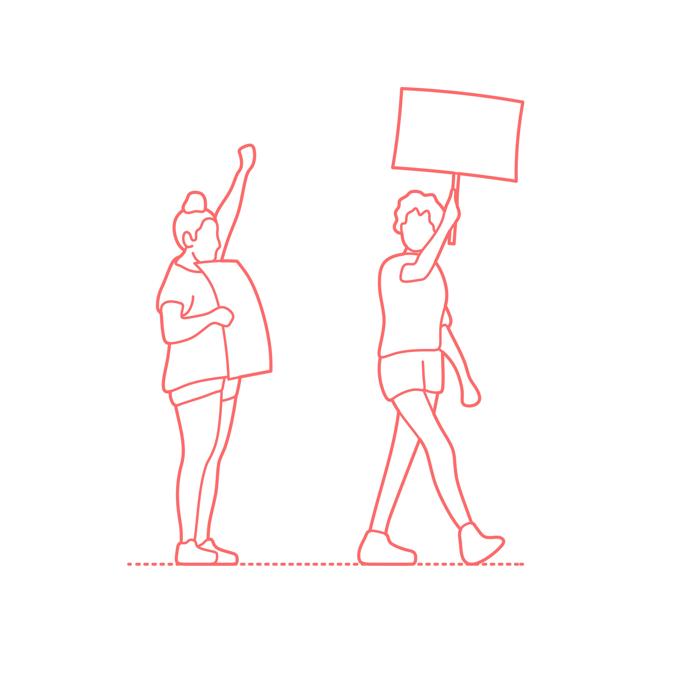 Humans Protest Protesters Holding Signs Women Side Outline Svg Vector Free Vectors